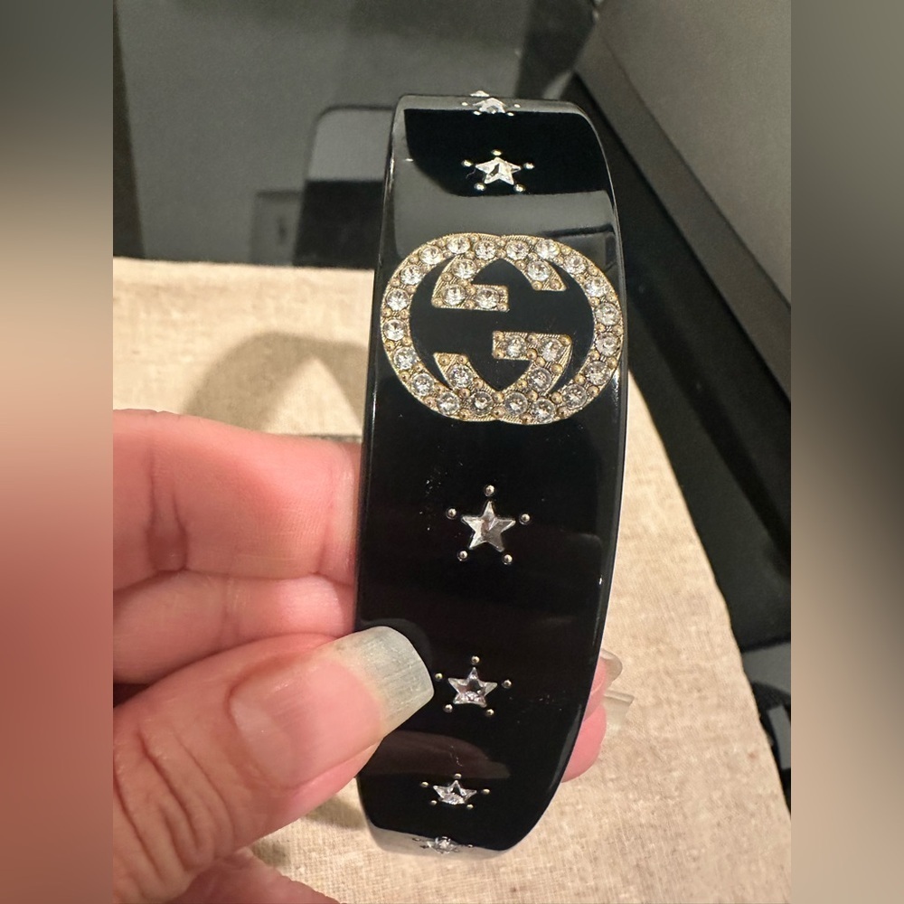 Gucci Black Headband with Star Accents - Picture 4 of 8